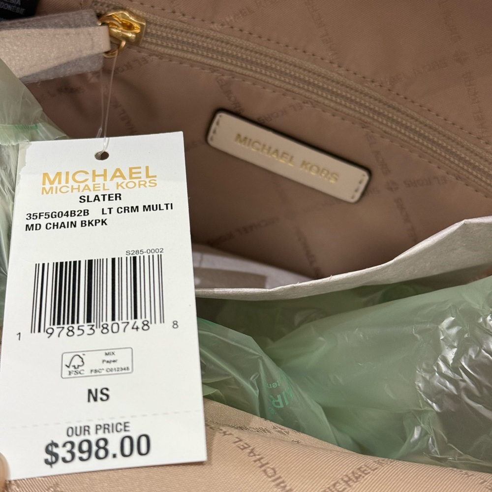 MICHAEL KORS Slater Medium Signature Logo Backpack - Picture 8 of 8